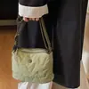 Bolso Cruzado de Hombro Único Estilo Casual para Viajes Diarios, Bolso Cuadrado Pequeño de Color Sólido Oficina Versión Coreana, Elegante Modelo Nuevo con un Toque de Brillo