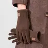 Guantes Rellenos para Mujer 2025 Otoño e Invierno Estilo Nuevo Gama Alta Impermeables y a Prueba de Frío Ciclismo y Conducción Pantalla Táctil Cálidos Guantes de Algodón
