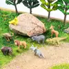 Acessórios de Modelo de Vida Selvagem de Zoológico Paisagem Miniatura Mini Animais Material DIY Cena Encolhida Ornamentos