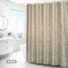 Cortina de Baño Impermeable y Antimoho Transfronteriza Cortina para Ducha Lujo Ligero Estampado en Caliente Patrón de Piedra Pongee Cortina de Ducha