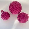 Rosa morado Serie 4 5 6CM bola de lana espuma bola de piel decoración navideña ramo bola enrollada adornos decoración de ventana