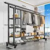 Novo estilo rede lateral extra grossa extra grossa varal de chão vertical doméstico grande capacidade cabide simples cabide de quarto