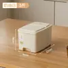 Balde de Arroz Transparente de Grau Alimentício para Uso Doméstico, à Prova de Insetos, à Prova de Umidade, Caixa Selada para Armazenamento de Arroz, Recipiente de Arroz para Cozinha, Pote para Armazenamento de Farinha