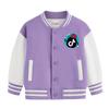 Abrigo de niño otoño e invierno Nuevo abrigo de niño de todo fósforo para niños medianos y grandes con forro polar de grosor medio, ropa de béisbol informal para niños