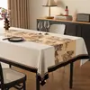 Mantel Estilo Vintage, Impermeable, Resistente al Aceite, Resistente al Calor, Lavable, Tacto de Lujo, Para Uso Doméstico, Mantel Aislante para Mesa de Café