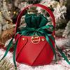 Saco de maçã de Natal saco de presente Véspera de Natal Fruta de Natal Caixa de embalagem de maçã bolsa de mão couro Embalagem de Natal