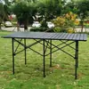 Mesa dobrável ajustável de seis pernas para camping ao ar livre, Mesa tipo rolo de ovo em liga de alumínio, Mesa portátil dobrável para churrasco e piquenique