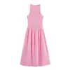Exportación Transfronteriza Mayorista de Amazon Nuevo Vestido Midi de Cuadros Frescos de Verano para Mujer K4-22250