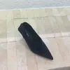 2 cm - Zapatos de tacón alto de terciopelo suave estilo francés con punta fina y escote en V para mujer, simples y elegantes para ir al trabajo, zapatos de tacón bajo estilizados y modernos