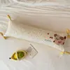 Almofada longa de algodão de camada dupla em gaze, que abraça as pernas, almofada fofa de desenho animado em algodão puro, travesseiro de apoio lombar para dormir de lado, travesseiro longo de apoio lombar