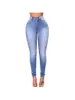 Tienda Transfronteriza Temutk Jeans Ajustados de Tela Elástica Populares para Mujer Pantalones Lápiz Algodón Trazable Talla Popular
