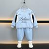 Conjunto Fashionável de Duas Peças para Meninos 2025 Novo Lindo Roupas Infantis Roupas Infantis Bebê Coreano Esportivo Traje de Outono