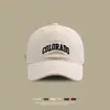 Nueva Gorra de Béisbol de Moda Simple Estilo Coreano Bordado de Letras Gorra con Visera Grande Estilo Japonés Venta al por Mayor