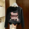 Camiseta de manga comprida para meninas 2026 nova coleção de outono camiseta básica infantil roupa íntima casual top de algodão puro para meninas pequenas início do outono
