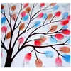 Árbol de Huellas Dactilares para Boda Occidental Árbol de Firma de Huellas Dactilares Creativo Personalidad Árbol de Amor Firma de Invitados QDH-15