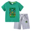 Camiseta para Niños 2026 Verano Nuevo Comercio Exterior Ropa para Niños Ins Estilo Coreano Algodón Manga Corta y Pantalones Cortos para Niños Conjunto de Dos Piezas