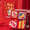 Meias Grandes Vermelhas do Ano do Cavalo Meias de Ano Novo Caixa de Presente para Homens e Mulheres Meias de Algodão de Meia-Calça Absorventes de Suor Meias Grandes Vermelhas do Ano do Cavalo Mahjong