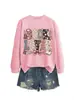 Amazon eBay sitio independiente casual y elegante para mujer amante de los libros floral café otoño e invierno nueva sudadera
