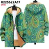 Chaqueta de Nuevo Estilo Transfronteriza con Elementos de Patrón Multicolor, Cárdigan con Capucha y Cremallera 88, Abrigo de Algodón Polar Espeso de Invierno con Forro Amarillo