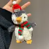 Pinguim de Pelúcia Curta Super Macio com Chapéu e Cachecol, Pingente de Pelúcia, Pingente de Bolsa, Brinquedo Pequeno, Pequeno Artigo para Venda em Barraca