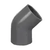 Tubo de Suministro de Agua UPVC Formosa Sud Asia Codo de 45° 1.0 MPa/PN10 Tubería Industrial Gris 20~315 mm