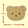 Outono e Inverno Popular Fofo Bordado em Toalha Cabeça de Urso Decoração de Sapato Patch de Tecido Patch de Roupa Patch de Bordado DIY