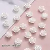 Accesorios de Flor de Resina Blanca Perlado Hechos a Mano diy Material para Hacer Fundas de Teléfono Móvil Accesorios para el Cabello de Novia Decoración para Uñas