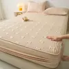 Lençol de Cama Impermeável Acolchoado de Fibra de Soja Antibacteriana Classe A para Uso Doméstico, Protetor de Colchão com Barreira contra Urina, Capa para Cama de Solteiro de Dormitório