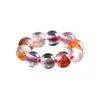 Contas pequenas redondas de ágata de cristal natural com anéis de corrida, acessórios de joias DIY feitos à mão, materiais para pulseira de 4 mm, atacado de pingentes