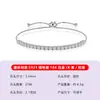 Pulseira Tennis Simples de Prata 925 Mais Vendida na Amazon para Mulheres, Pulseira de Moissanita Europeia e Americana de Luxo de Alta Qualidade