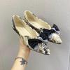Zapatos de punta mujer verano 2023 Nueva Perla boca baja plana grande favorablemente
