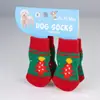 Meias de Cachorro Estilo Natalino Transfronteiriças, Antiderrapantes, Antiderrapantes, Protetores de Pata Antisujeira, Sapatinhos para Filhotes, Sapatinhos e Meias para Gatos, Suprimentos para Animais de Estimação Atacado