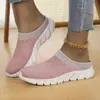 Sapatos casuais femininos de verão para usar sem cadarço, slip-on de malha respirável para praia, importados, para mulheres