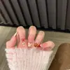 Parches de Manicura Hechos a Mano para Otoño e Invierno, Uñas Postizas, Uñas Largas, Blanqueamiento 10 Piezas de Uñas Portátiles Ojo de Gato de Cristal, Gama Alta
