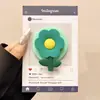 Película de Silicona con Diseño de Flor de Dibujos Animados Japonés Coreano, Soporte de Airbag para Teléfono, Magnético Magsafe, Soporte Retráctil para Escritorio N52