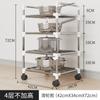 Prateleira de armazenamento de aço inoxidável espessada multicamadas para cozinha, prateleira para lavatório, prateleira para lavar o rosto, sala de aluguel, prateleira para panelas multifuncional