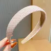 Faixa de Cabeça Marrom Simples de Topo Craniano Largo Oval Popular na Internet Outono e Inverno Clipe de Cabelo de Alto Padrão Acessório de Cabelo