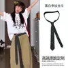 Corbata y Cinturón Rayados Estilo Americano Vintage para Mujer 2026 Nuevo Estilo Universitario Versátil Uniforme JK Accesorio de Corbata de Cuello de Nicho