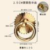 Gaveta de Armário de Medicina Chinesa de Cobre Puro Dourado Puxador de Anel Circular de Furo Único Maçaneta de Porta de Guarda-Roupa Novo Puxador de Gaveta de Latão Chinoiserie
