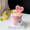Decoración para Pastel del Día de San Valentín Qixi 2026 Pareja Teléfono Cachorro Gatito Adornos Tarjeta de Confesión de Amor Inserto