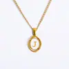 Collar de acero inoxidable para mujer con 26 letras inglesas, colgante de moda europea y americana, joyería al por mayor transfronteriza de Amazon