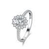 Anillo de moissanita de forma especial para mujer S925 plata de ley 1 quilate forma de huevo huevo de paloma anillo Moisan tiembla en vivo venta al por mayor