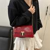 Bolsos de Nicho de Moda 2026 Nuevo Estilo de Moda Versátil Patrón de Cocodrilo Bolso de Hombro para Mujer Bolso Cruzado de Hombro con Cadena Retro