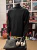 Camiseta Casual de Color Puro de Algodón Puro de Manga Larga para Hombre, Nueva de Primavera y Otoño, Tops Versátiles Holgados, Camisetas Interiores Gruesas