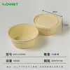 Caixas de embalagem descartáveis personalizadas, tigelas redondas de amido de milho para viagem, biodegradáveis, caixas de almoço com fornecimento direto da fábrica