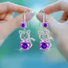 2022 aretes de tigre dulces con pedrería elegantes del zodíaco tigre año de nacimiento estilo chino Festival de Primavera aretes de Año Nuevo para mujer