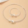 SZ0468 Joyería Transfronteriza Europea y Americana Perla Diamante Accesorios de Boda para Novia Filas Diamante Collar Abierto Pulsera