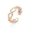 Anillo Doble Magnético de Moda Transfronterizo Europeo y Americano de Venta Caliente con Superficie Metálica Brillante, Joyería Creativa, Anillos Abiertos para Parejas, Accesorios