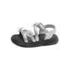 Sandalias para niñas de 6 a 12 años, sandalias de princesa infantiles de verano, zapatos de playa antideslizantes de suela blanda para niñas, zapatos de verano modernos y versátiles