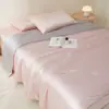 Conjunto de Quatro Peças para Primavera/Verão 2026: Colcha de Verão/Ar Condicionado com Acabamento Brilhante à Base de Água, Seda de Gelo, Seda de Amora, Lençol de Cama